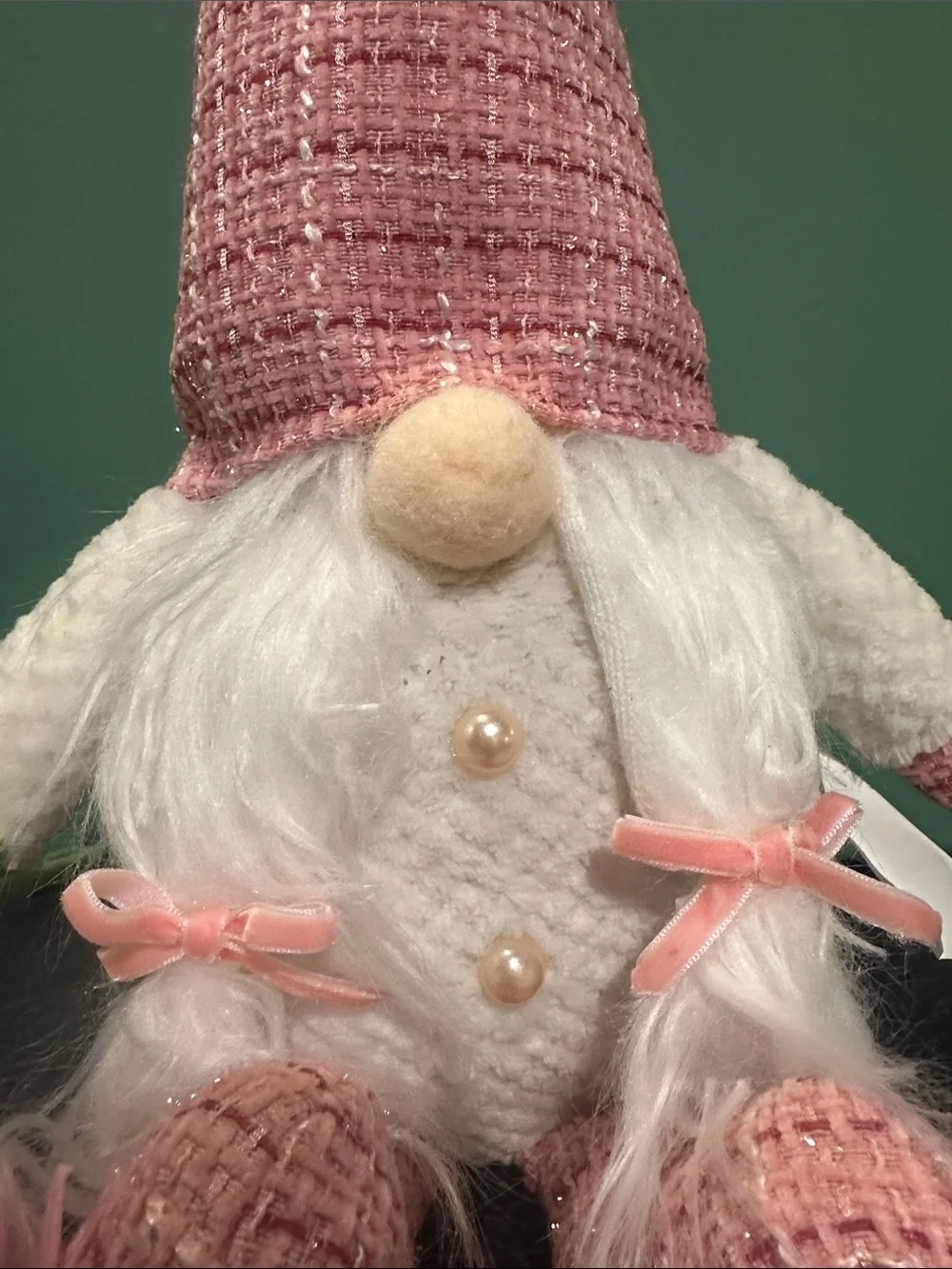Pink Gnome Plush with Flower